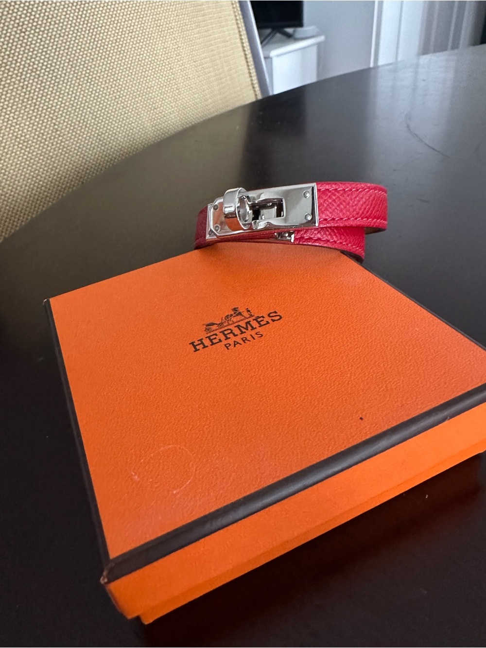 Kelly Double Tour Bracelet with Silver Hardware